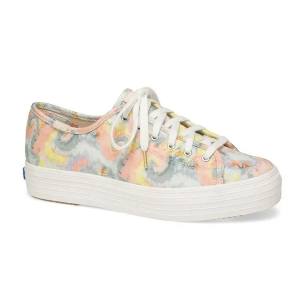 Keds Triple Up Tie Dye Foxing – Scarpe Da Ginnastica Donna Con Plateau 3,8 Cm – Tela Tye Die